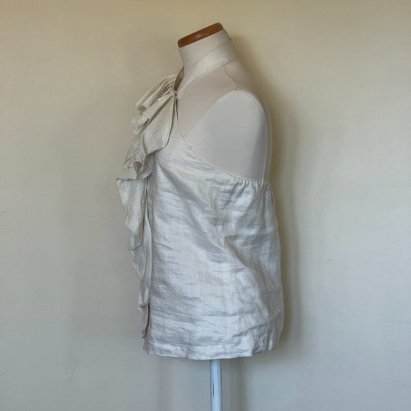 Robert Rodriguez Ivory Ramie Halter Top 8 - Picture 4 of 13